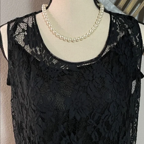 JOHNNY WAS BY BIYA EMBROIDERED AND LACE Black and Multicolor Maxi Dress - Picture 3 of 11